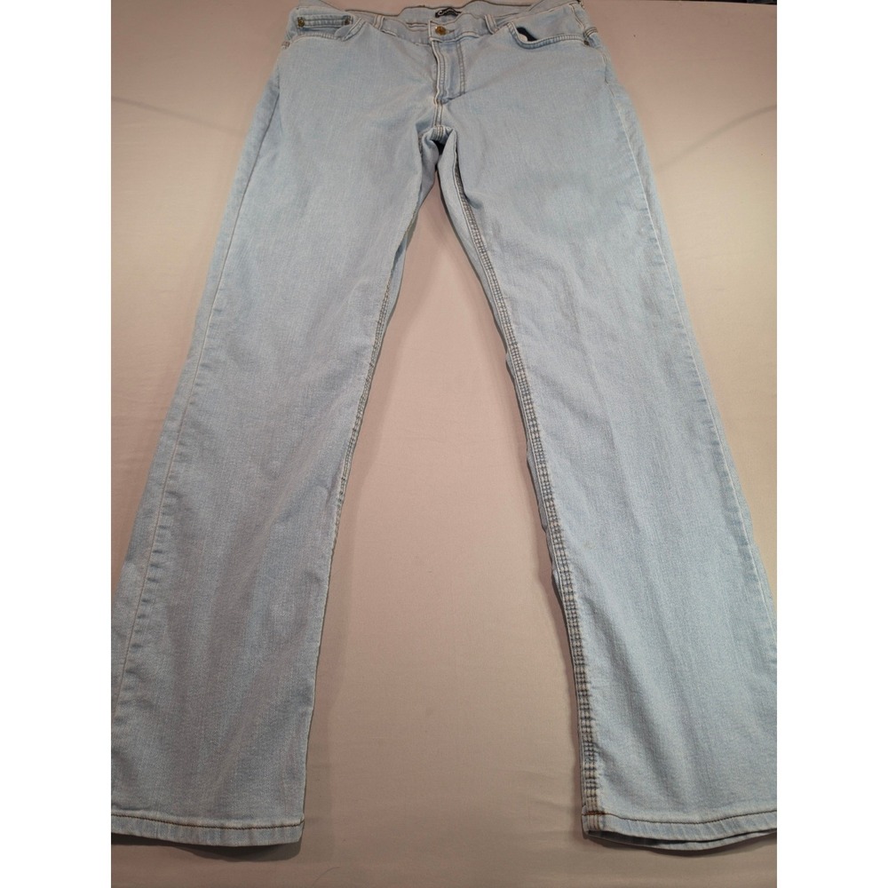Origin Mens Straight Leg Jeans Light Wash Blue Denim W34 L34 Made in USA